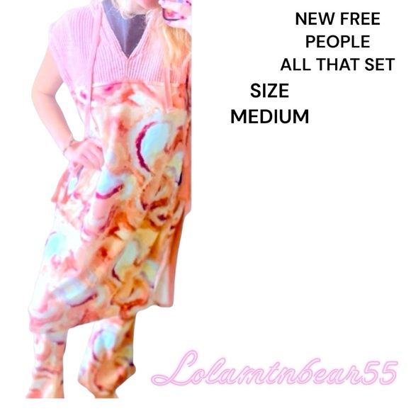 FREE PEOPLE MOVEMENT ALL THAT BRIGHT OPEN SIDE 2 PIECE SET NEW W/TAGS SZ MEDIUM - Picture 3 of 10